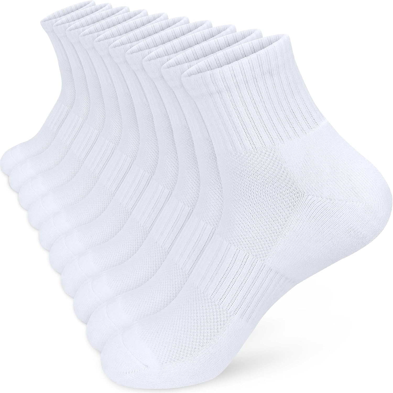 Sportsocken: für Kinder, für Damen, atmungsaktiv, aus Baumwolle, schwarz