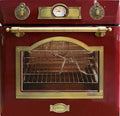Kaiser Empire EH 6355 Rot 60 cm Einbau-Backofen • Retro Stil und moderne Technologie • Elektrischer Ofen mit Pyrolyse, Drehspieß und Grillfunktion • 67L Volumen
