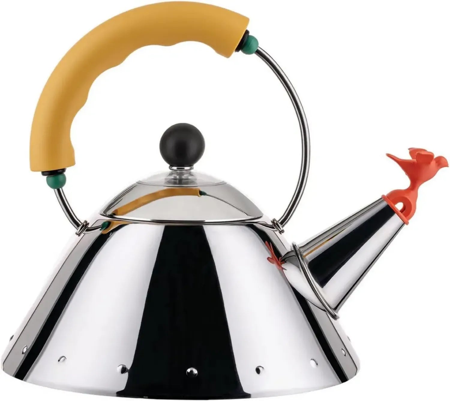 Alessi Wasserkessel 9093/1 Y - Edelstahl Induktionsgeeignet mit Vogelflöte