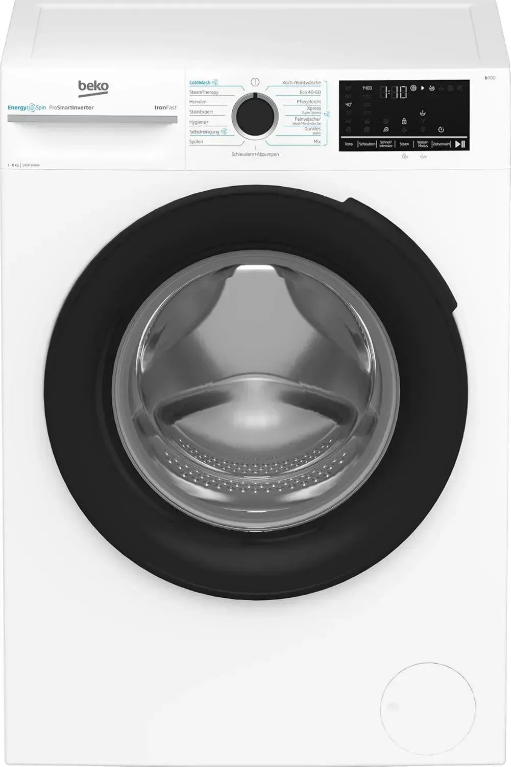 Beko WM4841N Waschmaschine, 8 kg, 1400 U/min, IronFast, Hygiene+, Energiesparend, Weiß
