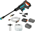 Gardena Akku-Hochdruckreiniger AquaClean 24/18V P4A Premium Set: Leistungsstarker Reiniger mit 3 Druckstufen, 24 bar, inkl. Akku und Ladegerät