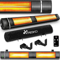 TRESKO 3000W Infrarot-Heizstrahler mit Fernbedienung, 3 Heizstufen, für Innen- und Außenbereich, ideal für Terrasse und Wickeltisch
