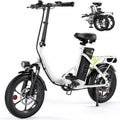 Finbike 16 Zoll Klapprad E-Bike mit Fat Tire, 10.4Ah abnehmbarer Akku, 4 Fahrmodi, bis zu 88KM Reichweite, faltbar für Herren und Damen