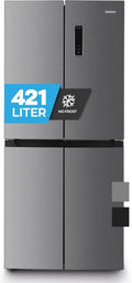 Heinrich's Cross-Door Kühlschrank 421L, No-Frost, LED, Multi-Airflow, Fresh Converter, Inox