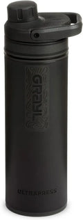 GRAYL UltraPress Wasserfilter-Flasche für Outdoor-Abenteuer, Wandern und Reisen in Schwarz