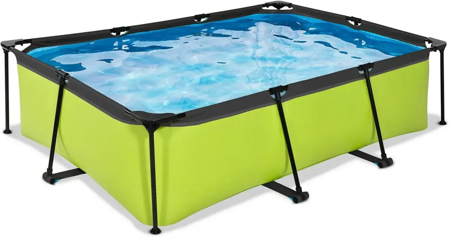 EXIT Toys Rechteckiger Pool 220x150x65 cm mit Kartuschenfilter - Kinderfreundlich und Stabil