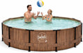 Runder Gartenpool in Holzoptik, 305 cm, 4500 Liter, UV- und korrosionsgeschützt