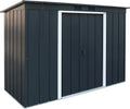 Langlebiges Duramax Gerätehaus aus feuerverzinktem Metall mit wetterfestem Steildach, 8x4 ft, anthrazit