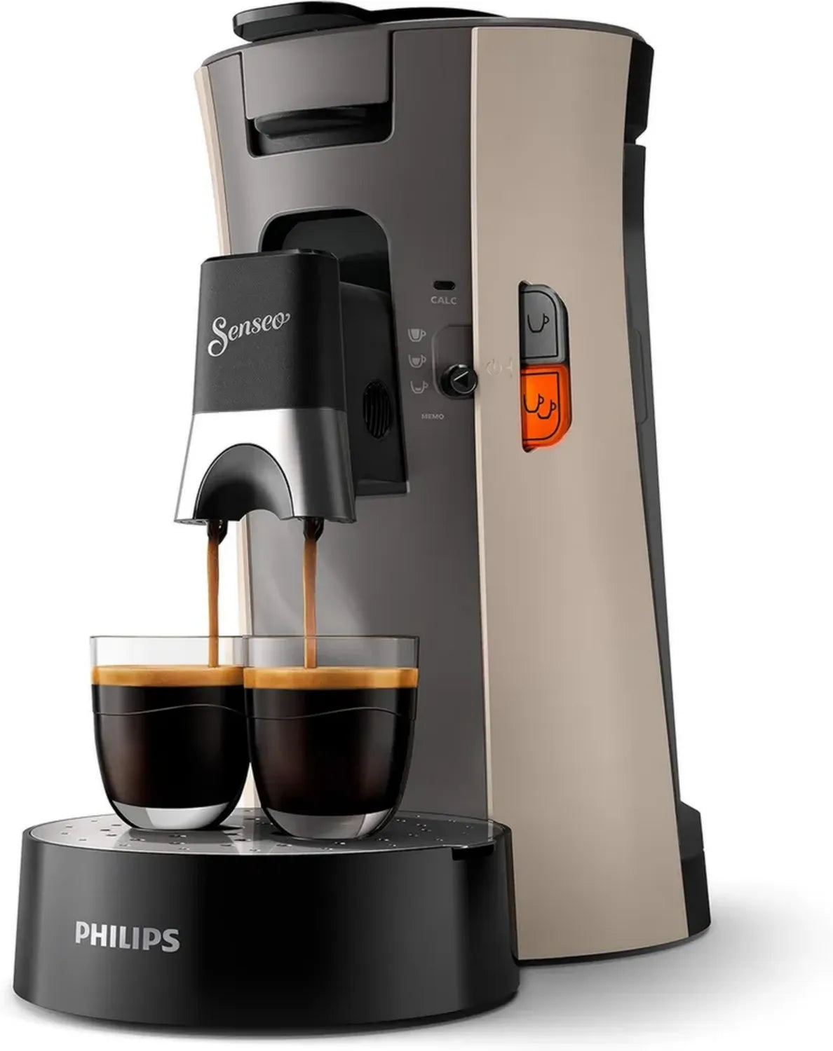 Philips Senseo Select Kaffeepadmaschine - Individuelle Kaffeestärke, Umweltfreundliches Design, 1450W, 0.9L, Beige