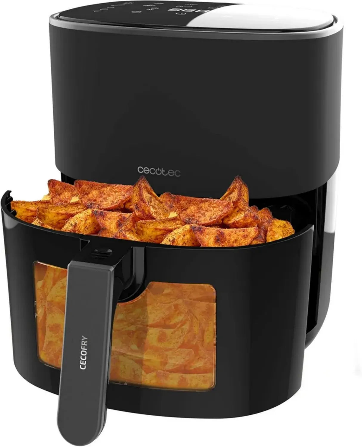 Cecotec Heiße-Luft-Fritteuse 6500 Plus mit Sichtfenster, 1700 W, 6,5 L, 12 Programme, 80–200 °C, PerfectCook-Technologie