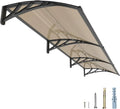 Haustür-Vordach 100x300 cm aus Polycarbonat für UV-Schutz und Wetterschutz