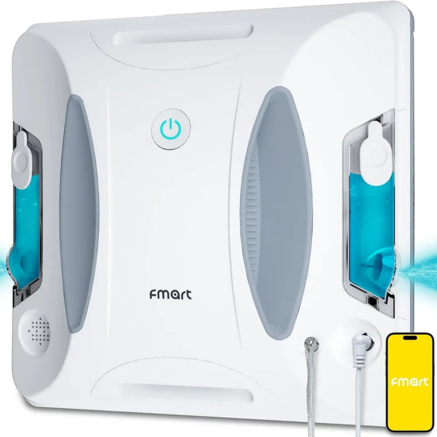 Fmart W6 Fensterputzroboter mit 3800Pa Saugkraft, Sprühfunktion, 50ml Tank, APP-gesteuert