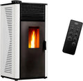 Anita Sannover - Luftgeführter Pelletofen 12 kW, Weiß