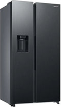 Samsung Side-by-Side Kühlschrank, 634 l, AI Energie, Wasserspender, Eisspender, Premium Black Steel