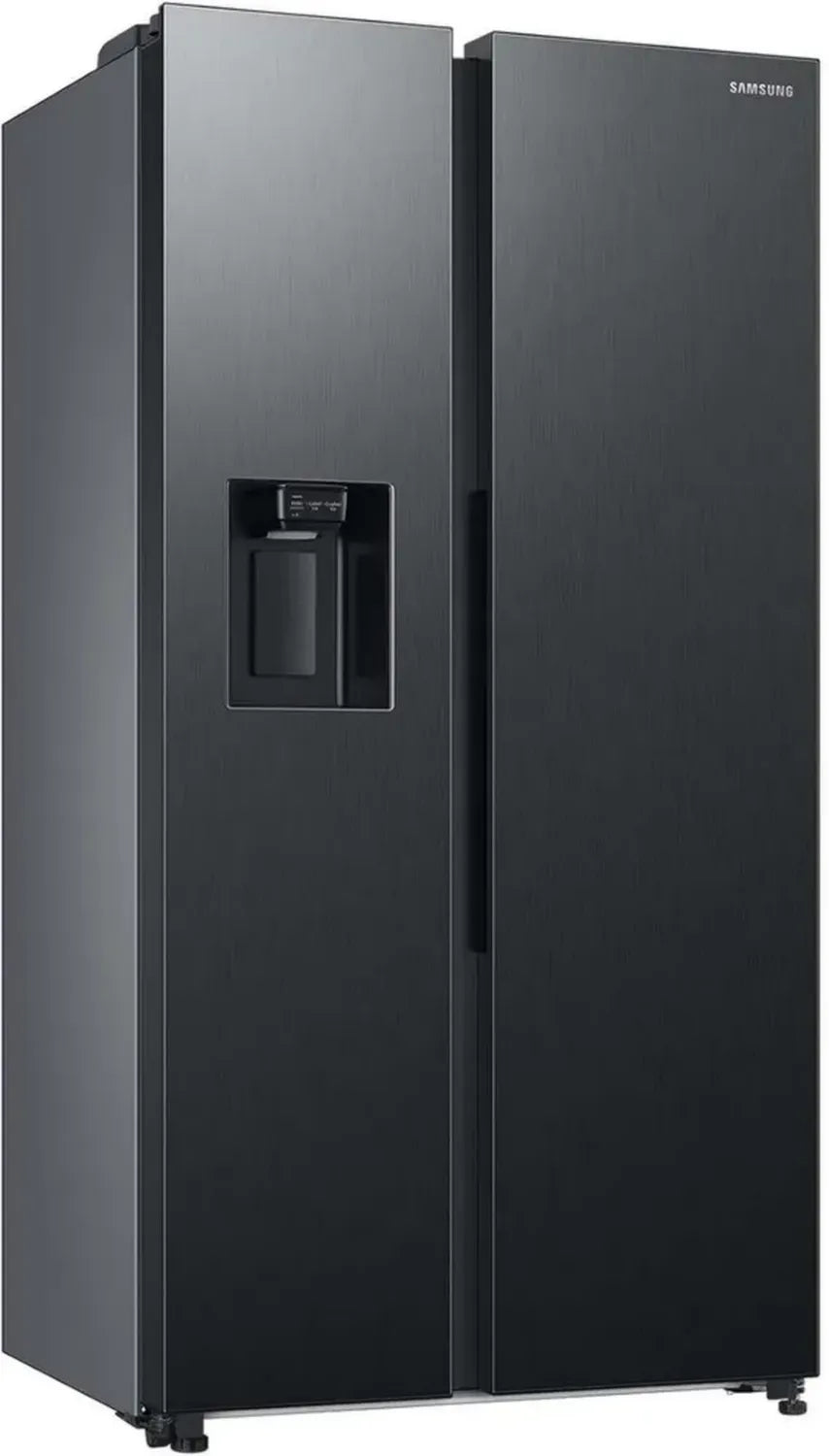 Samsung Side-by-Side Kühlschrank, 634 l, AI Energie, Wasserspender, Eisspender, Premium Black Steel