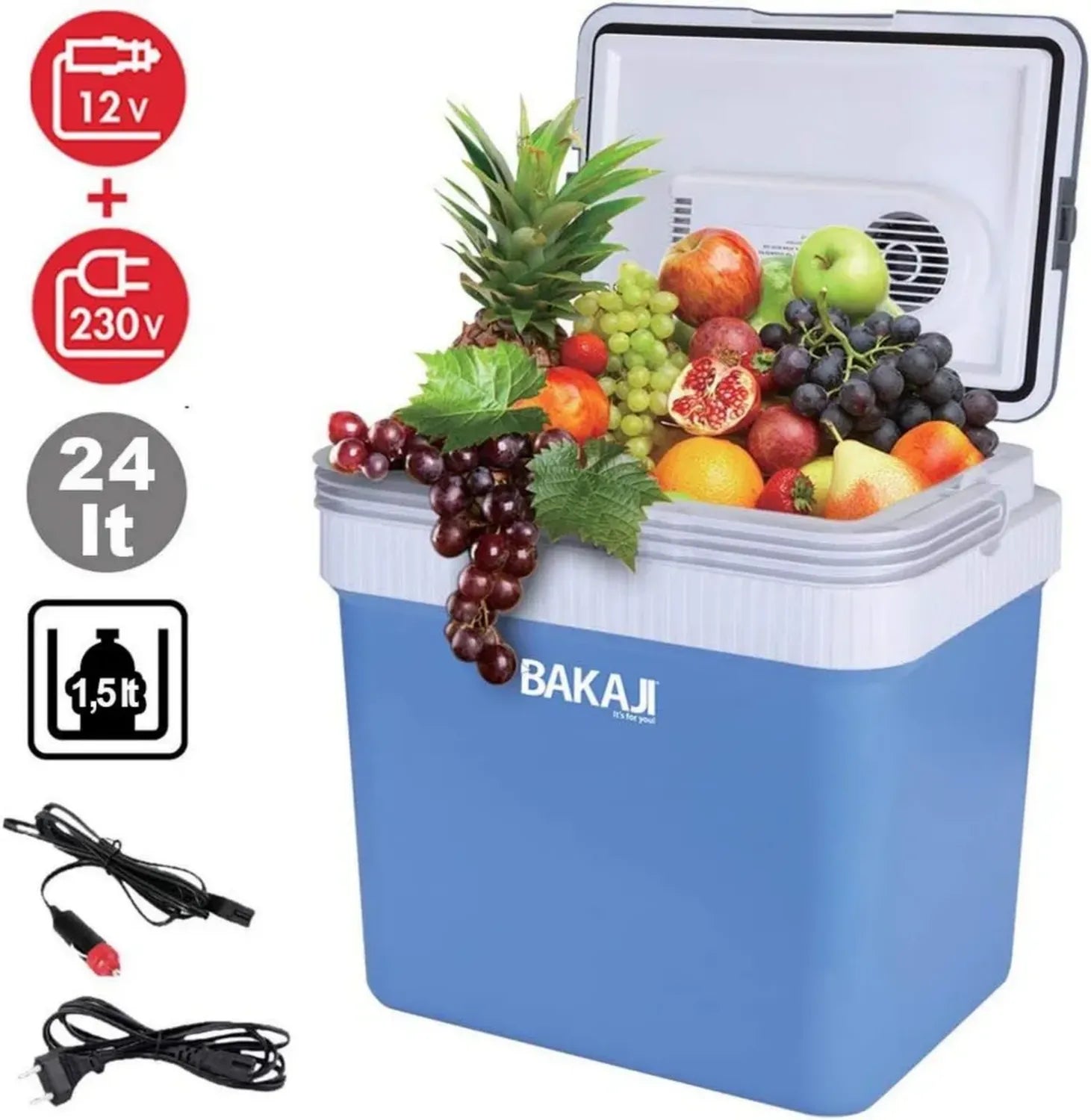 Elektrische Kühlbox 24L für Auto und Camping - Kühlt und Wärmt, ECO-Modus