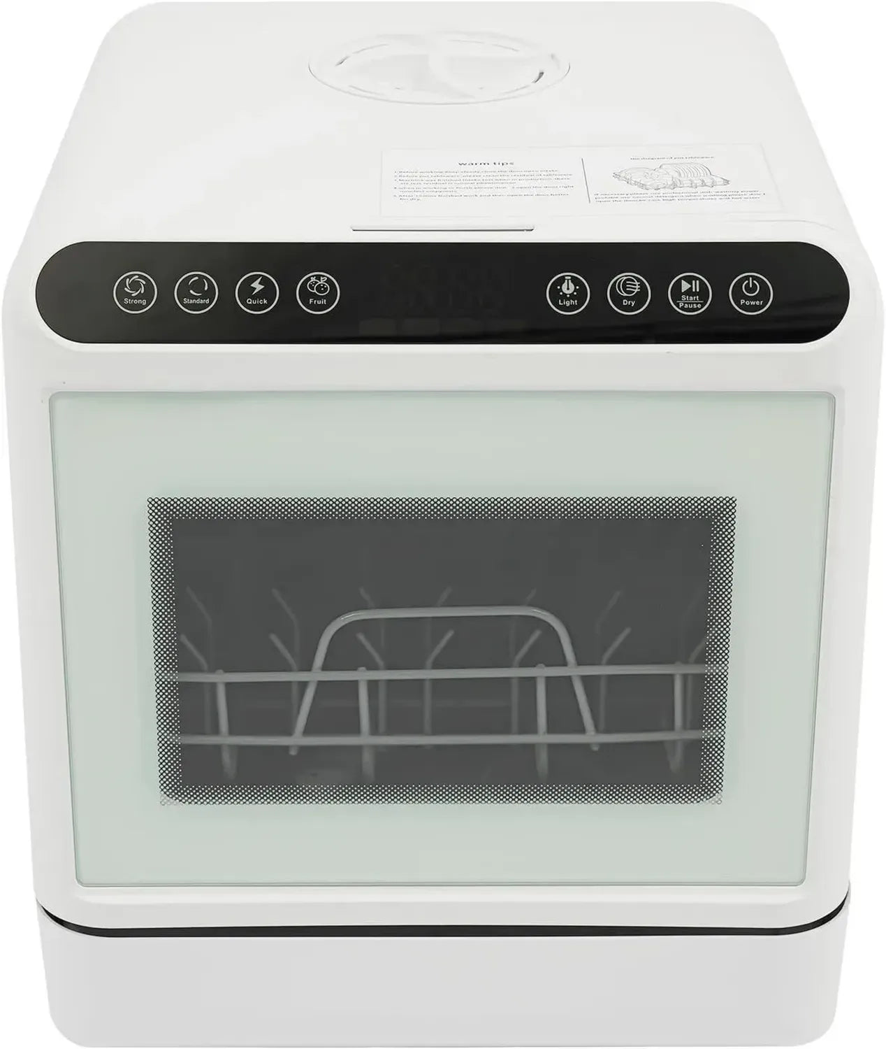 Kompakte Tischspülmaschine 1100W, 6L Wassertank, 4 Programme, ideal für 4-6 Personen