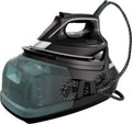 Rowenta Eco Pro Dampfbügelstation, 2800W, 7,6 Bar, 140 g/Min, 460 g/Min Dampfstoß, Energiesparend, Leise, 1,1L, Schwarz/Eukalyptus