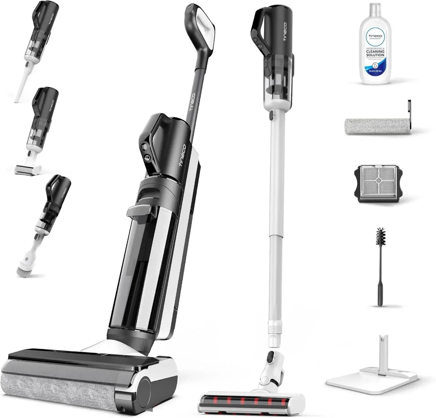 Tineco Floor One S5 Combo Power Kit 5-in-1 Nass-Trockensauger mit iLoop-Technologie, für Tierhaare und Hartböden, LED-Display, WLAN und App-Steuerung