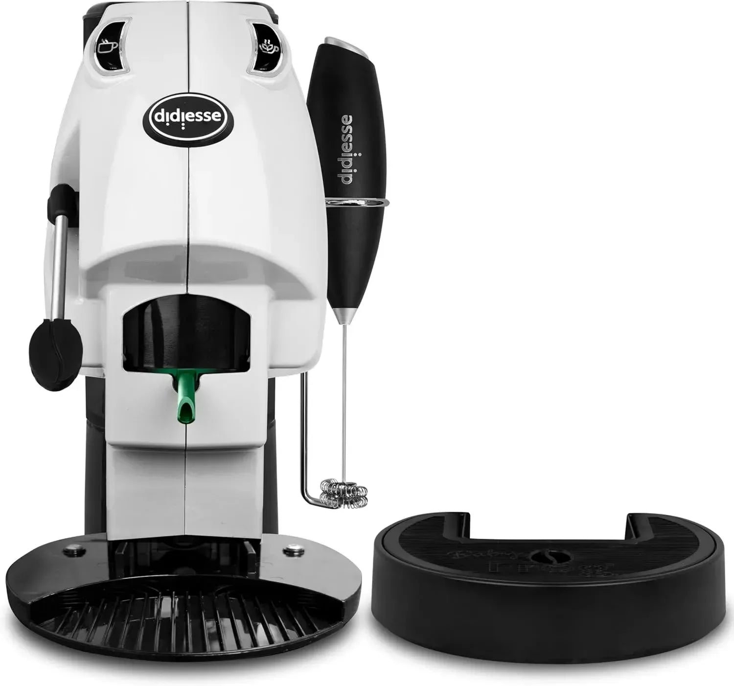 Didiesse Baby Frog Kaffeemaschine mit Milchaufschäumer, 650 W, für Kaffee- und Teepads, Weiß