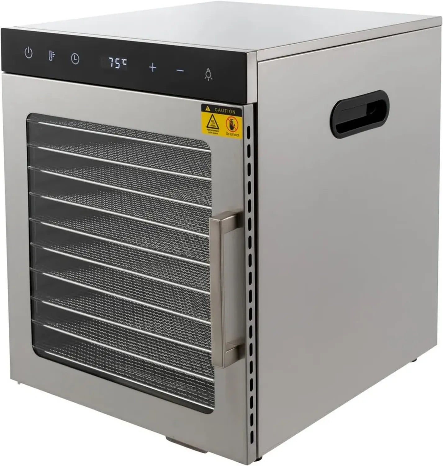 Elektrischer Dörrautomat 800W 10 Ebenen Edelstahl mit LED-Anzeige für Obst, Fleisch und Blumen