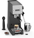 Cuisinart Espressomaschine mit Milchaufschäumer | 15 Bar Druck | Für Espresso, Americano & Cold Brew | Kompakt & Reisebecher-freundlich | 1,5L Edelstahl-Tank