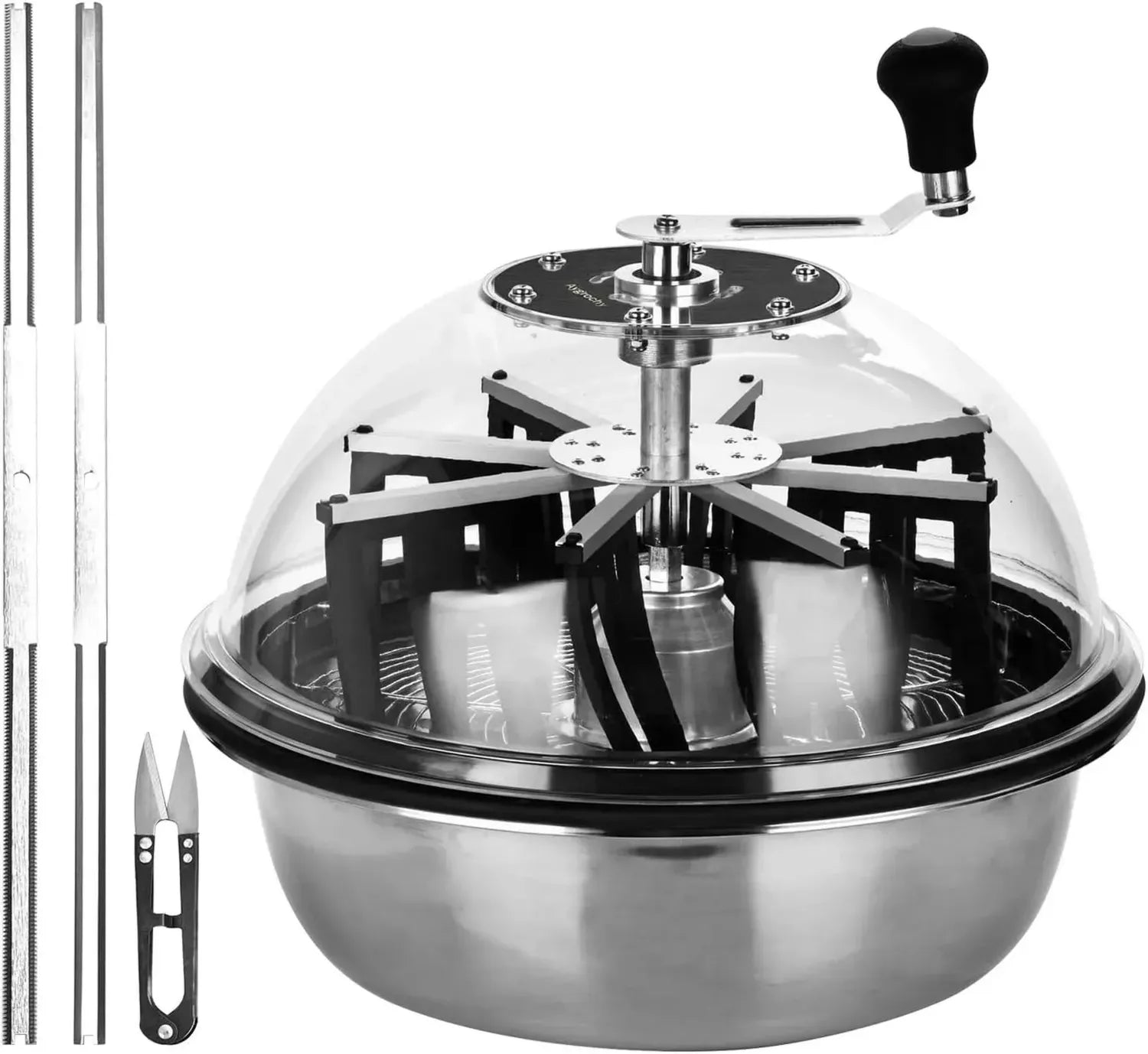 Aygrochy Pflanzen-Blattschneider, Trimmer für Blüten und Knospen, mit optimierten Zahnrädern, 48 cm, Silber