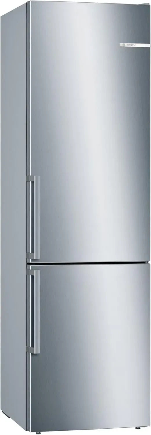 Bosch Serie 6 Kühl-Gefrierkombination 201x60cm, 249L Kühlteil, 94L Gefrierteil, LowFrost, BigBox, VitaFresh Frischesystem, 38 dB Leise, LED-Beleuchtung, Anti-Fingerprint