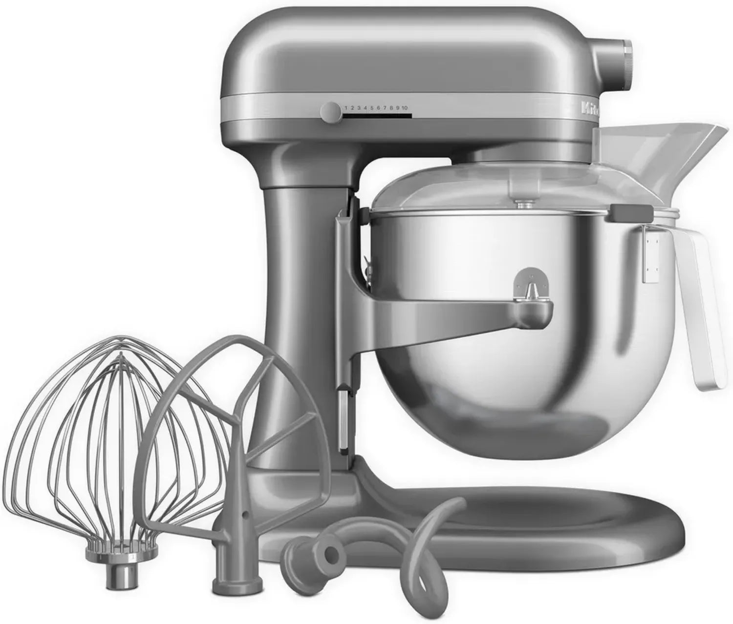 KitchenAid Profi-Küchenmaschine 6,6 L mit Schüsselheber in Kontursilber