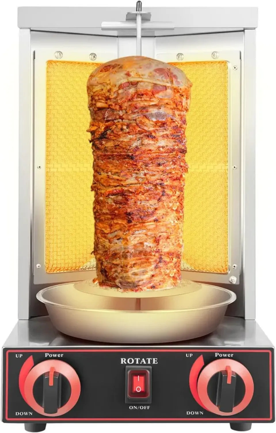Profi-Dönergrill mit Gas, 2 Brenner - Ideal für Zuhause und Gastronomie