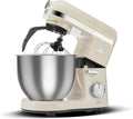 Karaca Mastermaid Chef Pro Küchenmaschine 1500W, Soft Cream, 5L, vielseitiger Mixer mit Geschwindigkeitsregulierung, Knethaken und Rührfunktionen