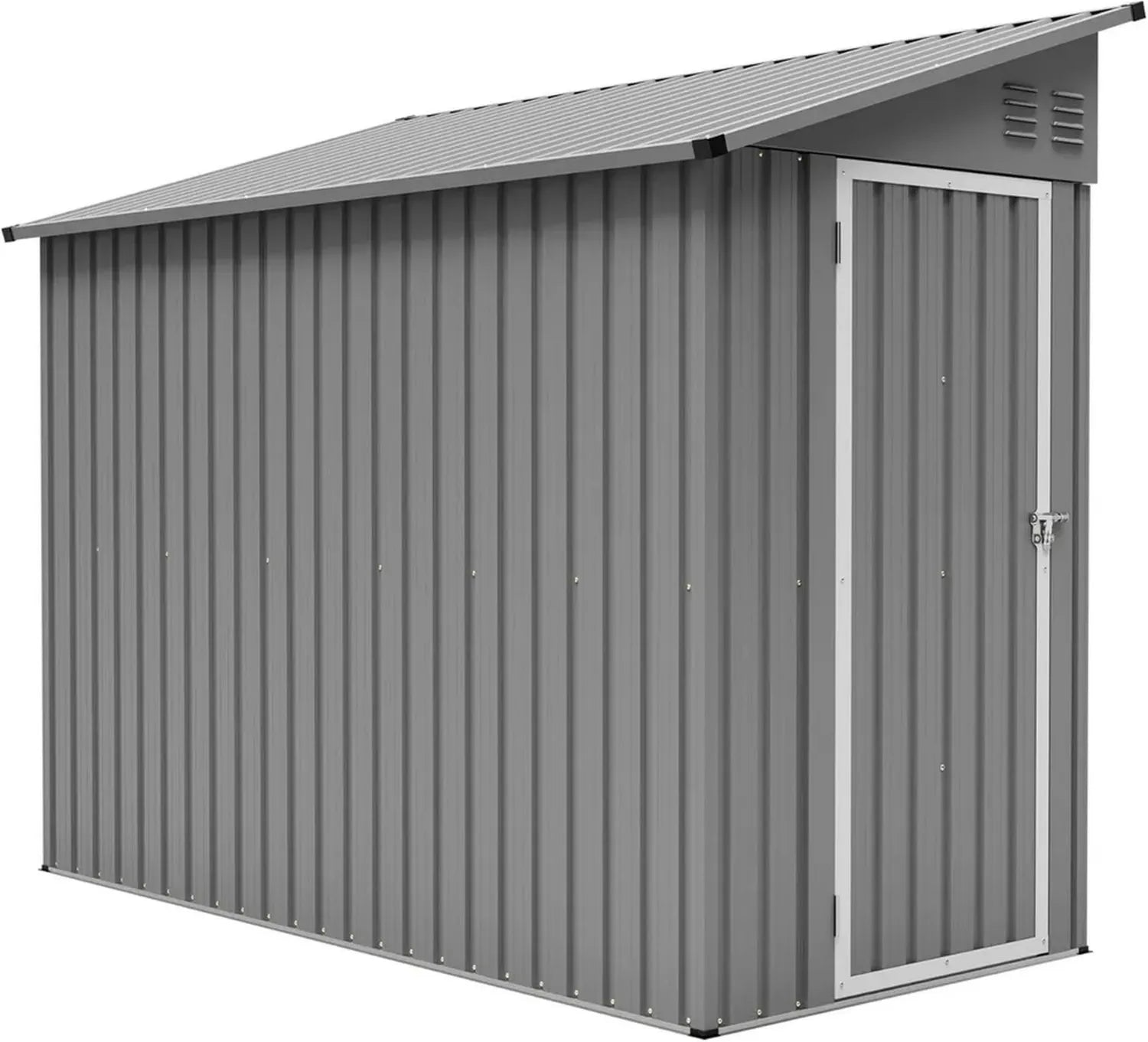 Metallgerätehaus 242x111x192cm mit Fundament, wetterfest und abschließbar, ideal für Fahrräder