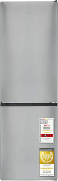 Exquisit Kühl-Gefrierkombination 304 l mit Energieklasse A, leise 35 dB, Schnellgefrierfunktion & LED-Beleuchtung, 97 l Gefrierfach, freistehend, Inox-Design