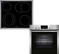 NEFF EDX4P0 Herd-Set, 60x60 cm, mit Pyrolyse und CircoTherm, LED-Display, Elektrokochfeld mit Bräterzone, Edelstahl