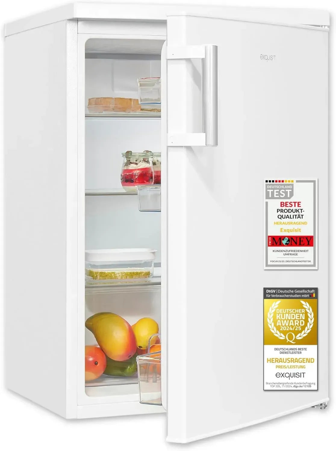 Kompakter Kühlschrank 133 l, Effizienzklasse E, 40 dB, Weiß