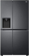LG Side-by-Side Kühlschrank 635 L, Wasserspender, No-Frost, DoorCooling+, Wi-Fi, Matte Schwarz
