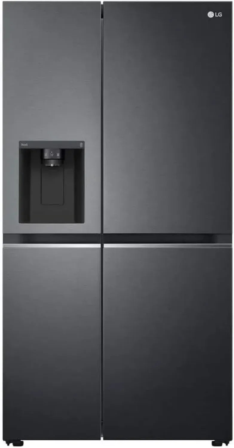 LG Side-by-Side Kühlschrank 635 L, Wasserspender, No-Frost, DoorCooling+, Wi-Fi, Matte Schwarz