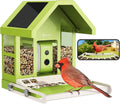 Smartes Metall-Vogelfutterhaus mit Kamera und Solar, 1080P WLAN, Nachtsicht & Benachrichtigung