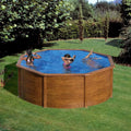 Premium Rundpool 460x120 cm mit Holz-Look, inkl. Filteranlage & Zubehör