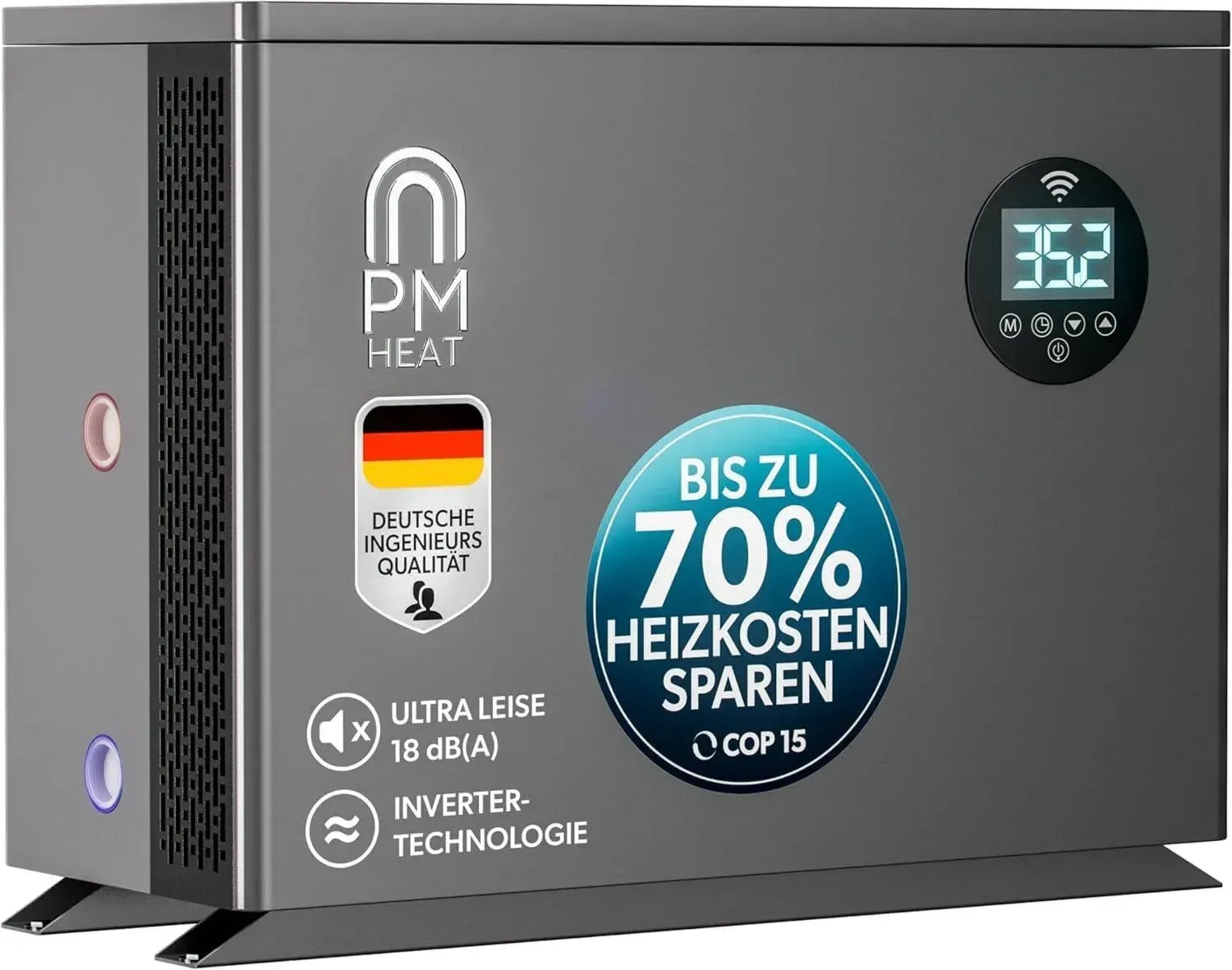 Invermo Full Inverter Pool-Wärmepumpe 11 kW mit App-Steuerung für 40-70m³