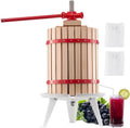 VEVOR Manuelle Obstpresse 18L mit Massivholzkorb, Ideal für Äpfel, Trauben und Oliven