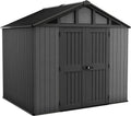Geräumiges Keter Gartenhaus 10x8, robustes EVOTECH™-Material, stahlverstärkt, grau, 305x243x251 cm