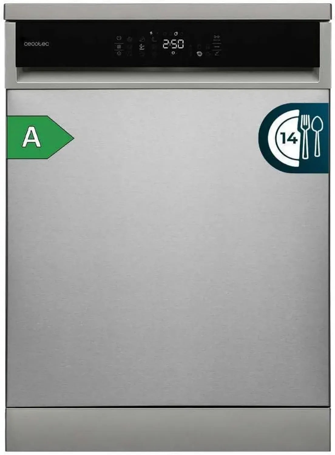 Cecotec Bolero Aguazero 6800 Geschirrspüler, 60 cm, 14 Maßgedecke, Inverter-Motor, 8 Programme, Energieeffizient, Dampfreinigung