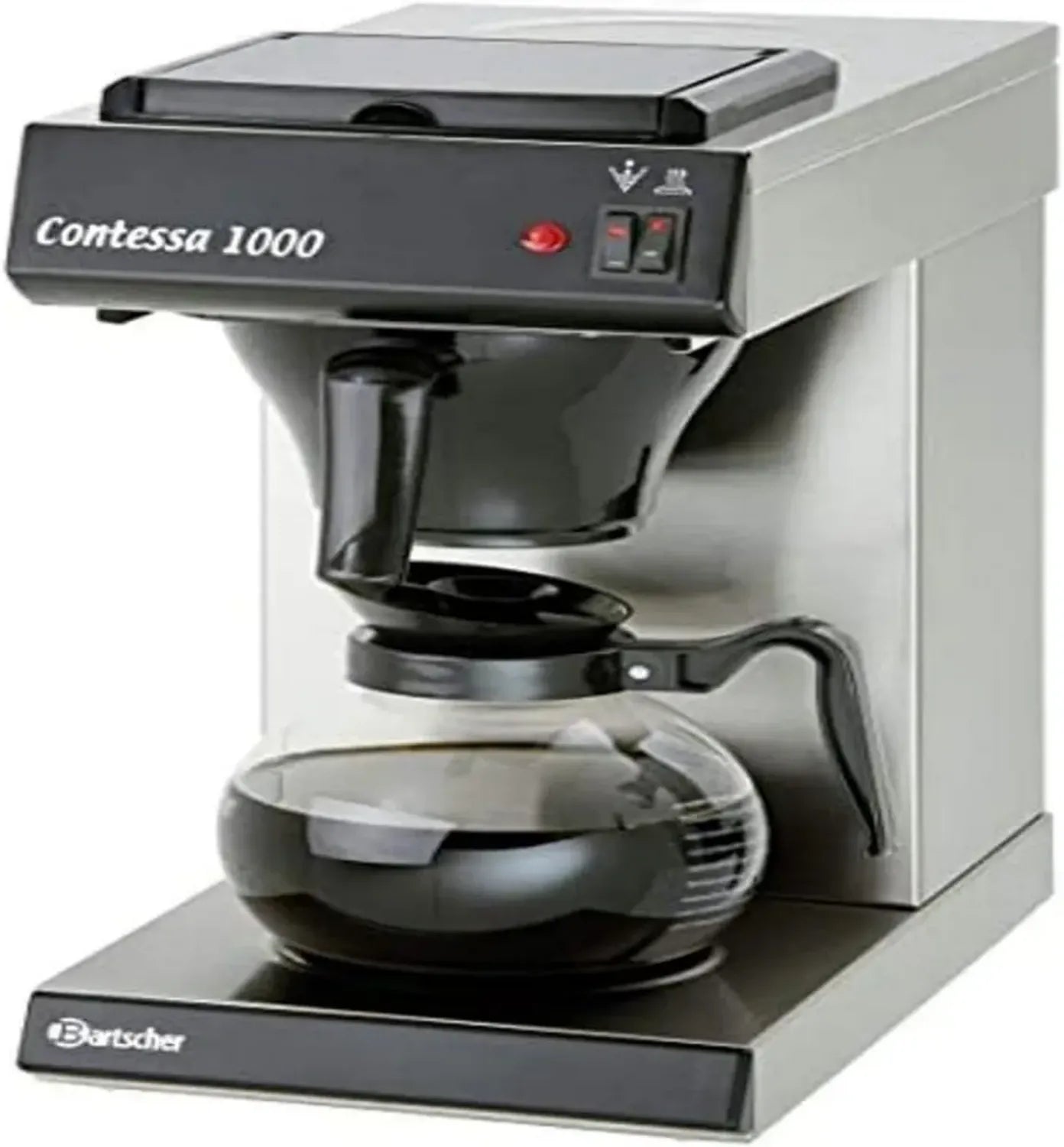 Bartscher Contessa 1000 Kaffeemaschine mit Glaskanne, vielseitiges Design