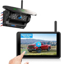 Kabellose 5' Rückfahrkamera mit Solar, 1080P Touchscreen, Nachtsicht, IP69K wasserdicht für Auto, LKW, Anhänger, Wohnmobil