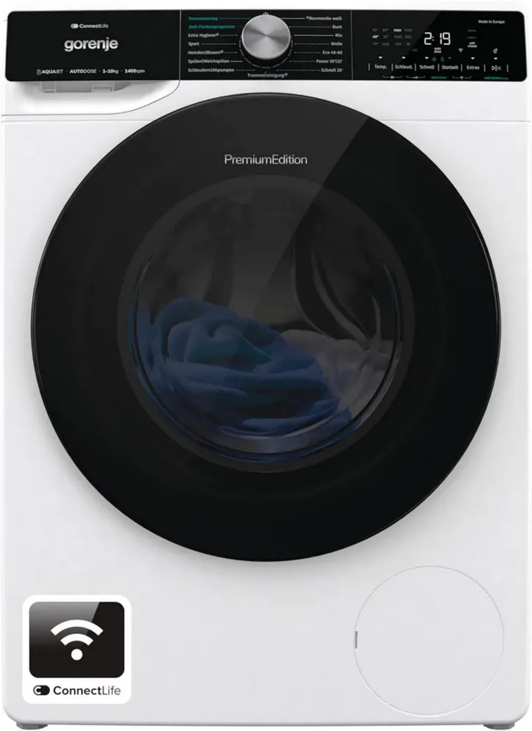Gorenje WNS14A4ATS Waschmaschine, 10 kg, 1400 U/min, Dampffunktion, Totaler AquaStop, 15 Programme, Energieklasse A-40%
