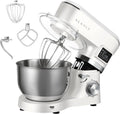 KLAMER Küchenmaschine 1400W, 5,5L Edelstahl, mit Knet-, Rühr- & Schneebesen, Timer & LED-Anzeige, rutschfeste Füße, ideal für Teigzubereitung