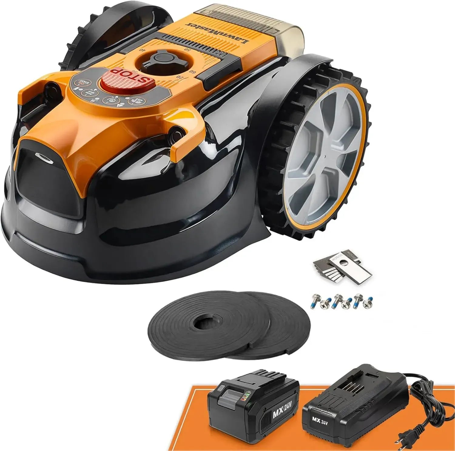 Lawnmaster OcuMow® 16 Rasenroboter ohne Kabel für Flächen bis 200㎡, Hindernisvermeidung, leise und kabellos, kein Begrenzungskabel benötigt