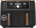 Ninja Foodi MAX Dual Zone Heißluftfritteuse - 2470W, 9,5L Kapazität, 2 Frittierfächer, 6 Modi, Kupfer/Schwarz