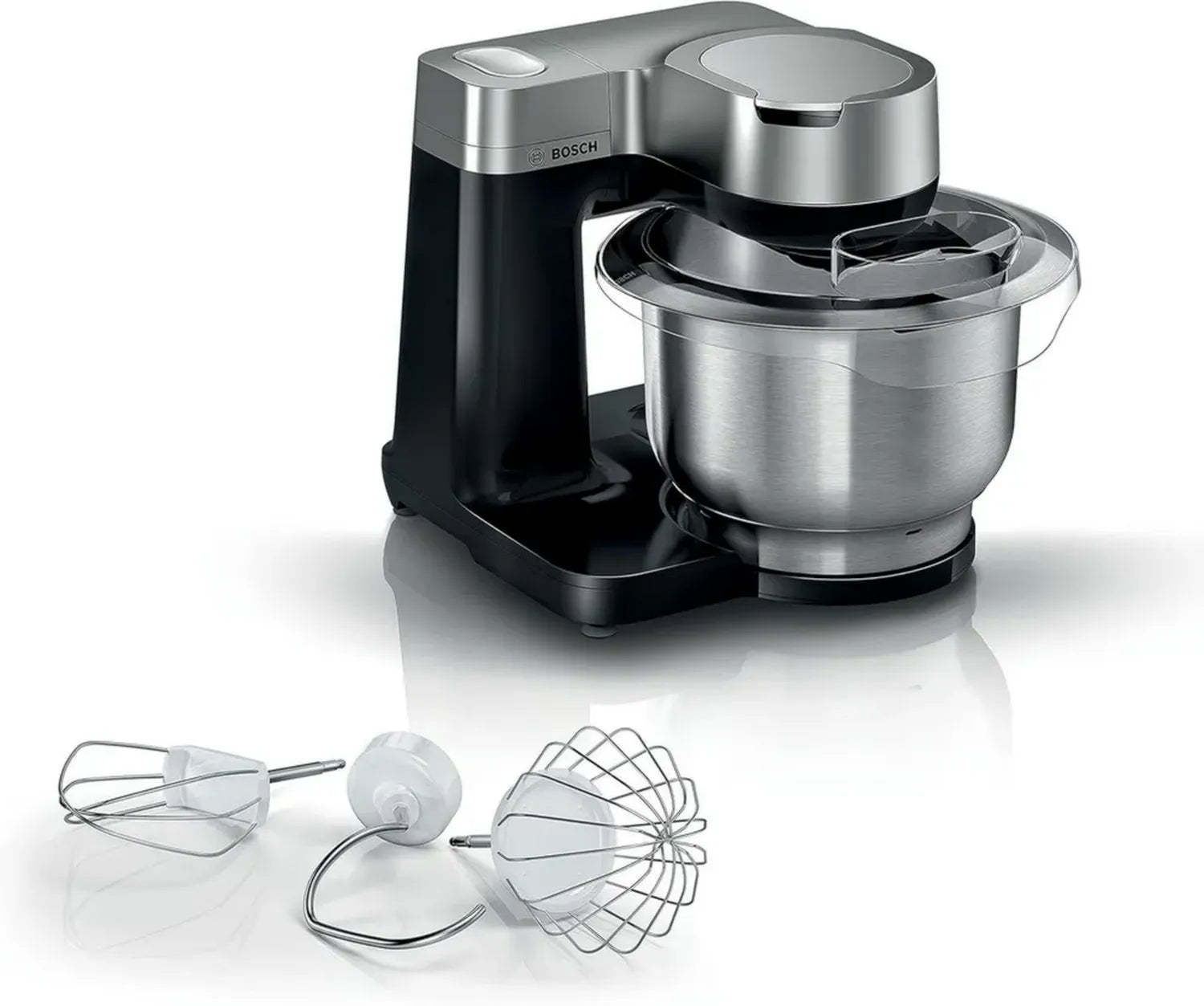 Bosch Küchenmaschine MUM Serie 2, 900 W, Schwarz/Silber